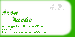 aron mucke business card